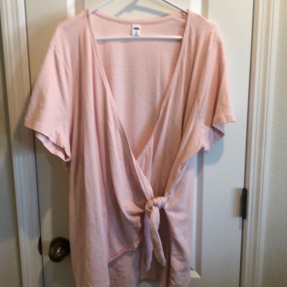 VGU Old Navy Side Tie Pink Shirt